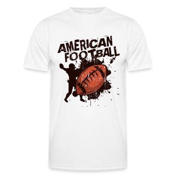 American football - Men's Functional T-Shirt - white - Front - AI Model Male 178 dark (178cm)