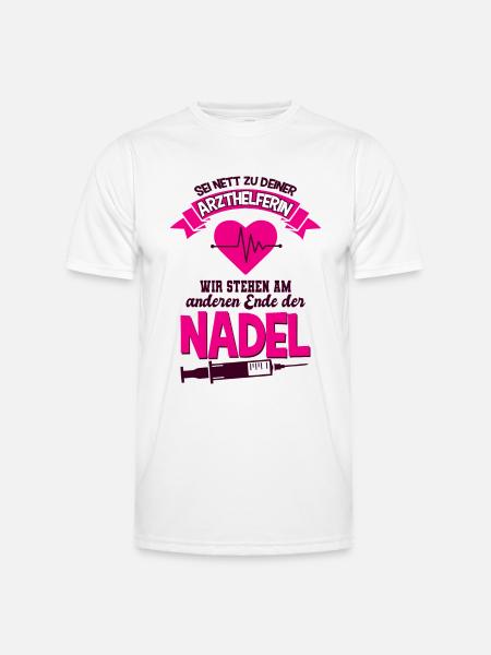 Arzthelferin - Männer Funktions-T-Shirt - Weiß