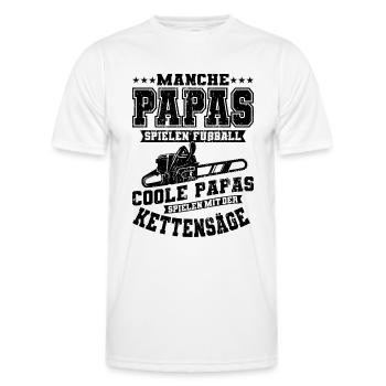 Holzfäller Papa - Männer Funktions-T-Shirt - Weiß - Vorne - AI Model Male 178 dark (178cm)