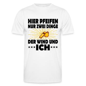 Schiedsrichter - Männer Funktions-T-Shirt - Weiß - Vorne - AI Model Male 178 dark (178cm)