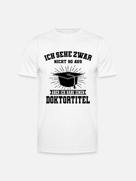 Doktortitel - Männer Funktions-T-Shirt - Weiß