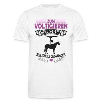 Voltigieren - Männer Funktions-T-Shirt - Weiß - Vorne - AI Model Male 178 dark (178cm)