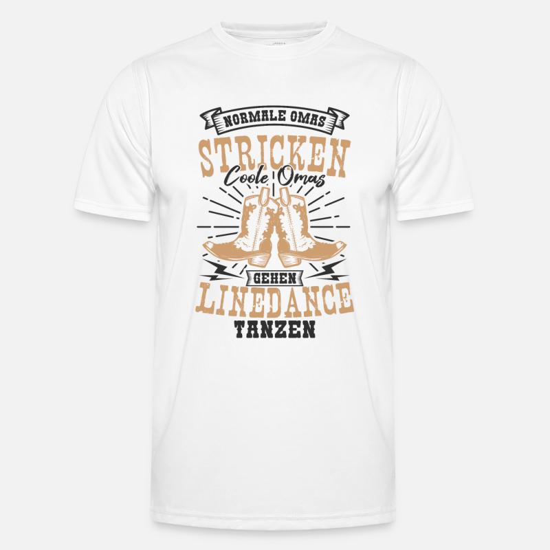 Linedance Oma Männer Funktions-T-Shirt