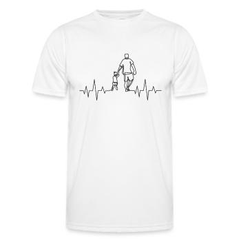 Vater Und Tochter Herzschlag - Männer Funktions-T-Shirt - Weiß - Vorne - AI Model Male 178 dark (178cm)