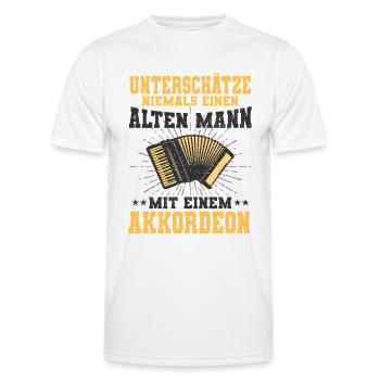 Akkordeon - Männer Funktions-T-Shirt - Weiß - Vorne - AI Model Male 178 dark (178cm)