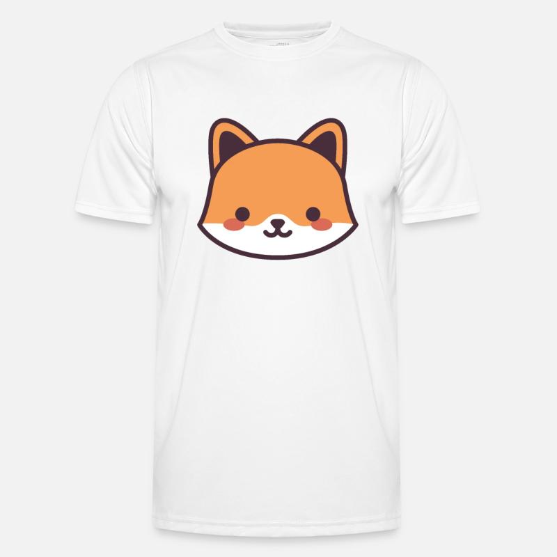 Fox kawaii - Men's Functional T-Shirt - white