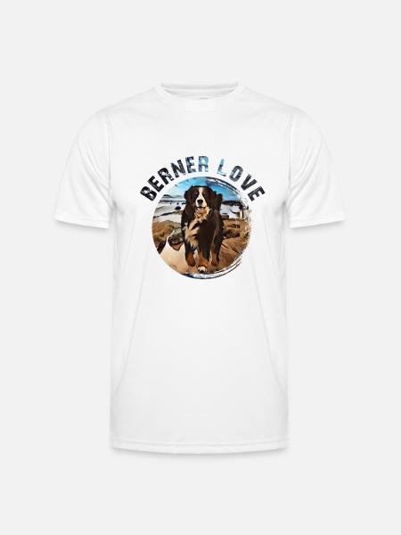 Berner Berghund - Männer Funktions-T-Shirt - Weiß