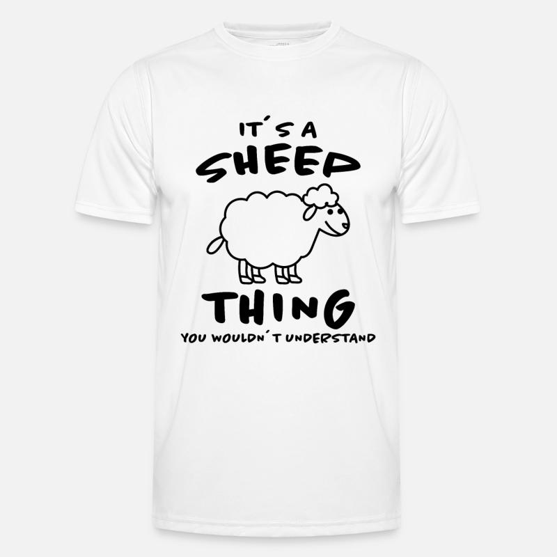 Sheep Funny Saying Sheep Lamb Farmer Gift - Men's Functional T-Shirt - white