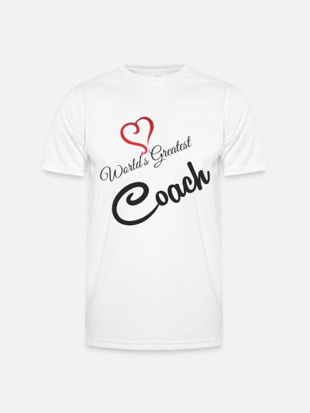 WORLD GREATEST COACH - Men's Functional T-Shirt - white