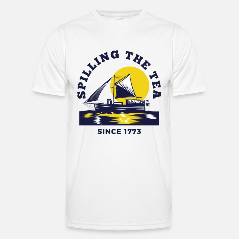 Den Tee verschütten seit 1773 Geschichtslehrerin Männer Funktions-T-Shirt