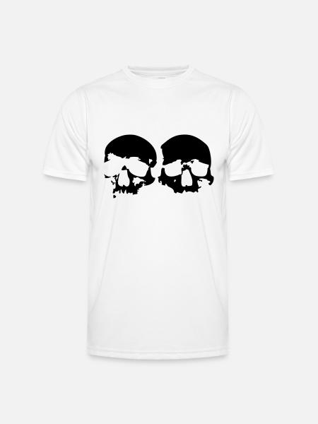 2 Skulls - Männer Funktions-T-Shirt - Weiß