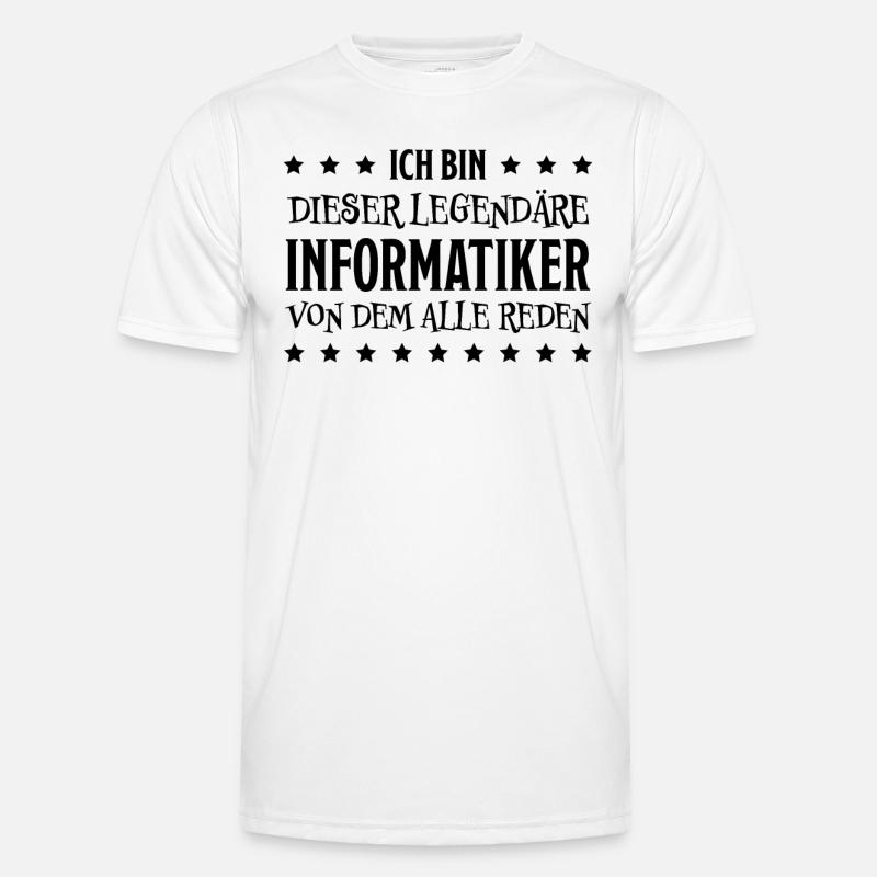 Informatiker Lustig Spruch Programmierer Geschenk - Männer Funktions-T-Shirt - Weiß