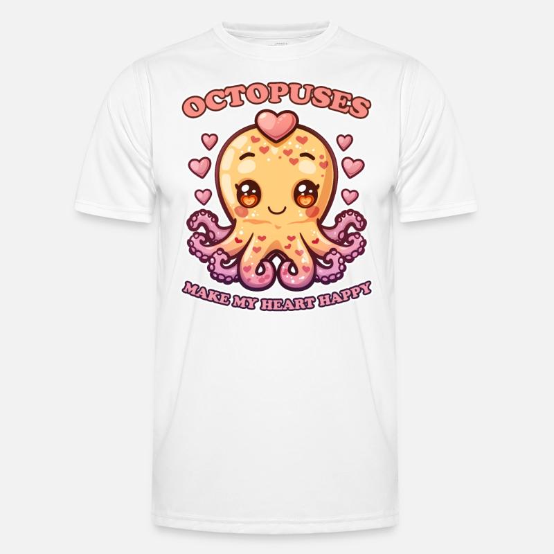 Funny Octopus Cephalopod Squid Gift - Men's Functional T-Shirt - white