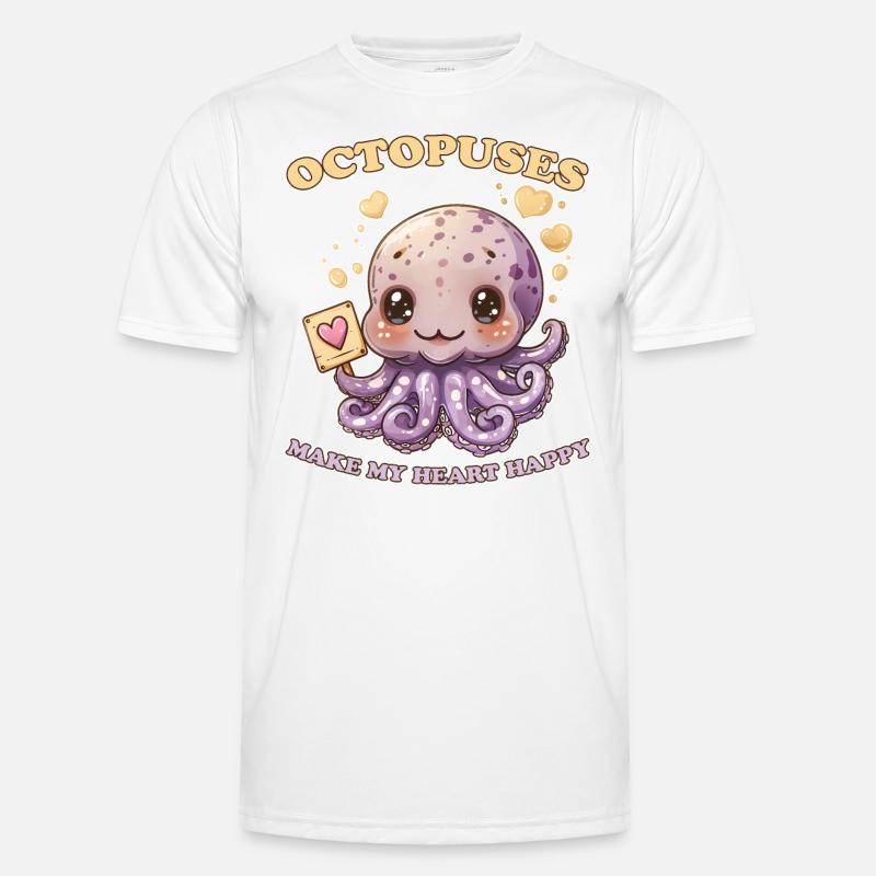 Funny Octopus Cephalopod Squid Gift - Men's Functional T-Shirt - white