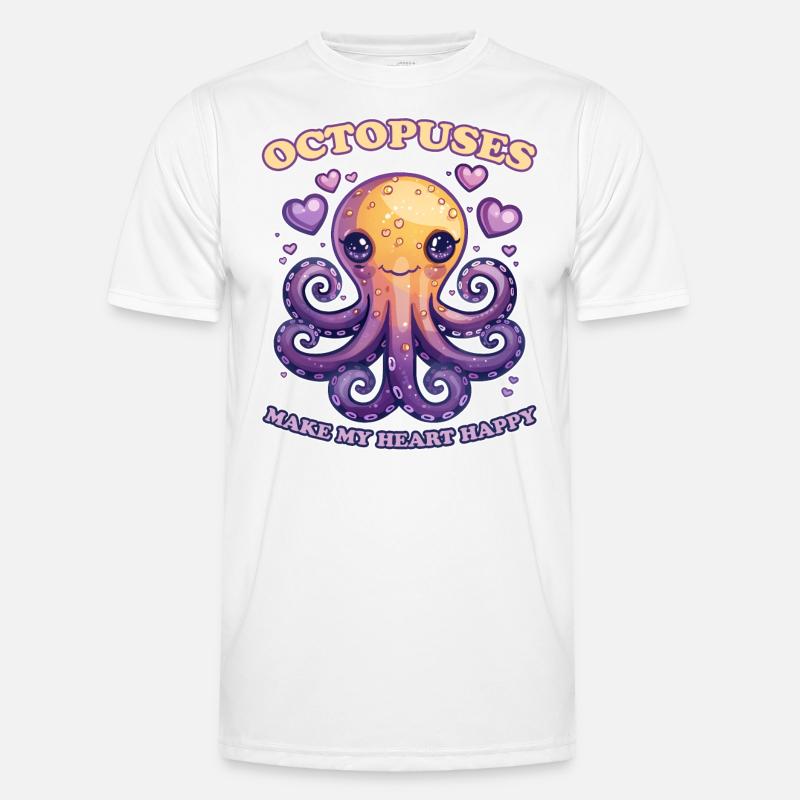 Funny Octopus Cephalopod Squid Gift - Men's Functional T-Shirt - white