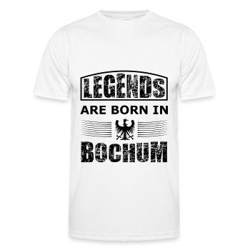 The legend from Bochum - Men's Functional T-Shirt - white - Front - AI Model Male 178 dark (178cm)