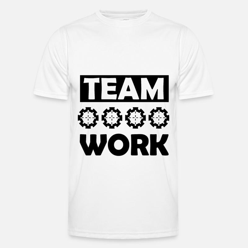 Die Team Arbeit Männer Funktions-T-Shirt