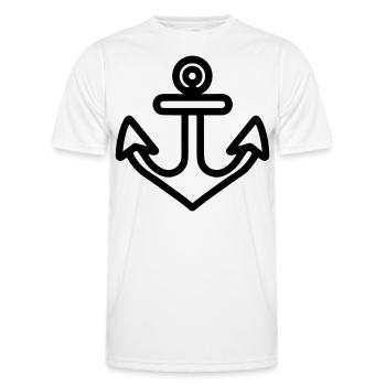 Anker - Männer Funktions-T-Shirt - Weiß - Vorne - AI Model Male 178 dark (178cm)
