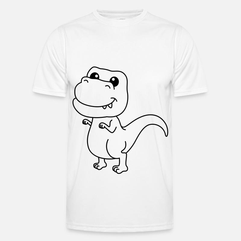 Dinosaurier T-Rex Comic - Männer Funktions-T-Shirt - Weiß