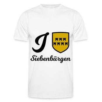 Ich liebe Siebenbürgen - Männer Funktions-T-Shirt - Weiß - Vorne - AI Model Male 178 dark (178cm)