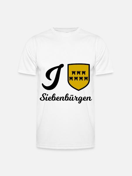 Ich liebe Siebenbürgen - Männer Funktions-T-Shirt - Weiß