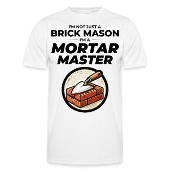 Maîtriser le mortier : l’ d’un maçon - T-shirt sport Homme - blanc - Devant - AI Model Male 178 dark (178cm)