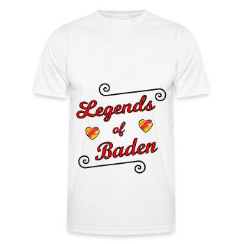 Die Badnerland Legenden - Männer Funktions-T-Shirt - Weiß - Vorne - AI Model Male 178 dark (178cm)
