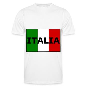 The flag of Italia - Men's Functional T-Shirt - white - Front - AI Model Male 178 dark (178cm)