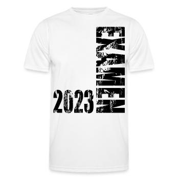 Examen 2023 Vintage Design - Männer Funktions-T-Shirt - Weiß - Vorne - AI Model Male 178 dark (178cm)