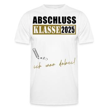 Abschlussklasse 2025 - Männer Funktions-T-Shirt - Weiß - Vorne - AI Model Male 178 dark (178cm)