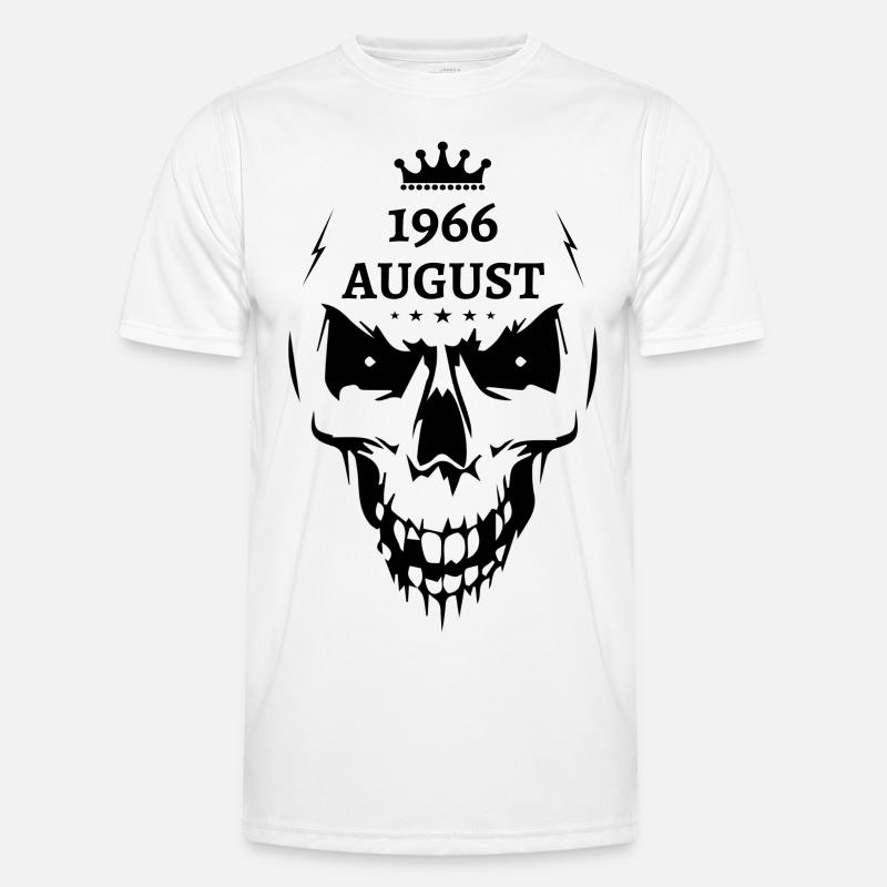 August 1966 Skull - Men's Functional T-Shirt - white