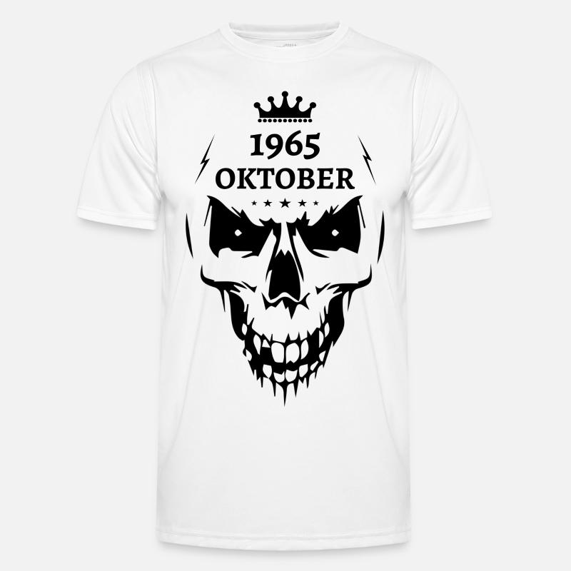 October 1965 Skull - Men's Functional T-Shirt - white