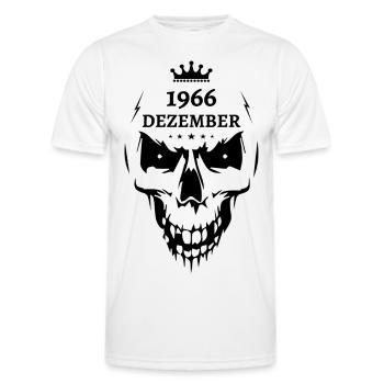 Décembre 1966 Crâne - T-shirt sport Homme - blanc - Devant - AI Model Male 178 dark (178cm)