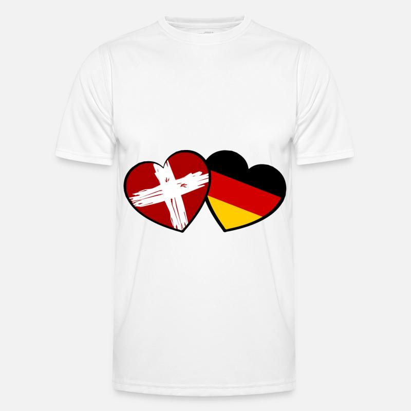 Die Schweizer Deutsche Liebe - Männer Funktions-T-Shirt - Weiß
