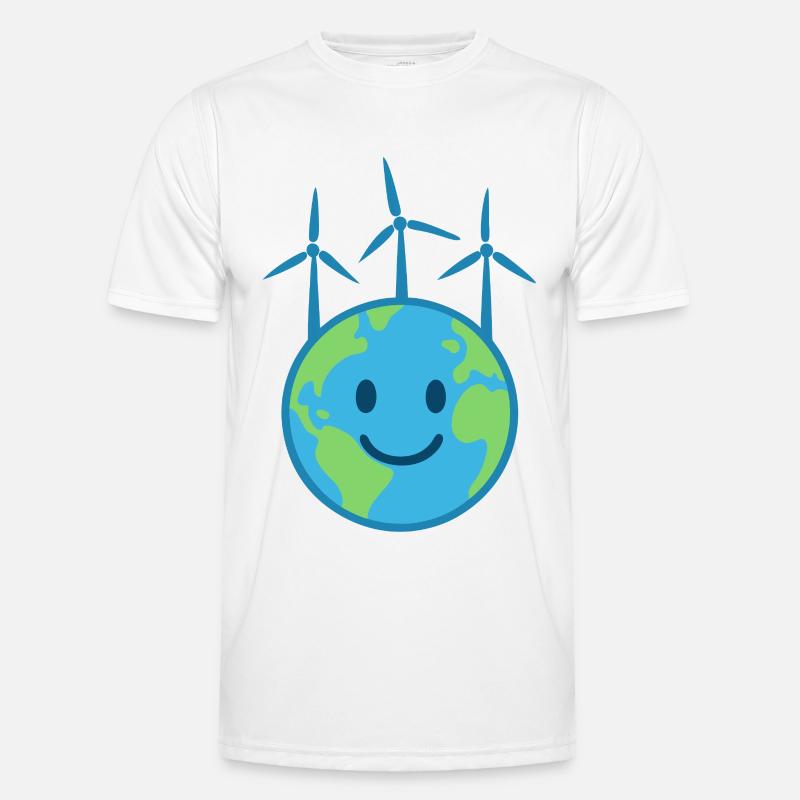 Wind Power for a Clean Earth Men's Functional T-Shirt