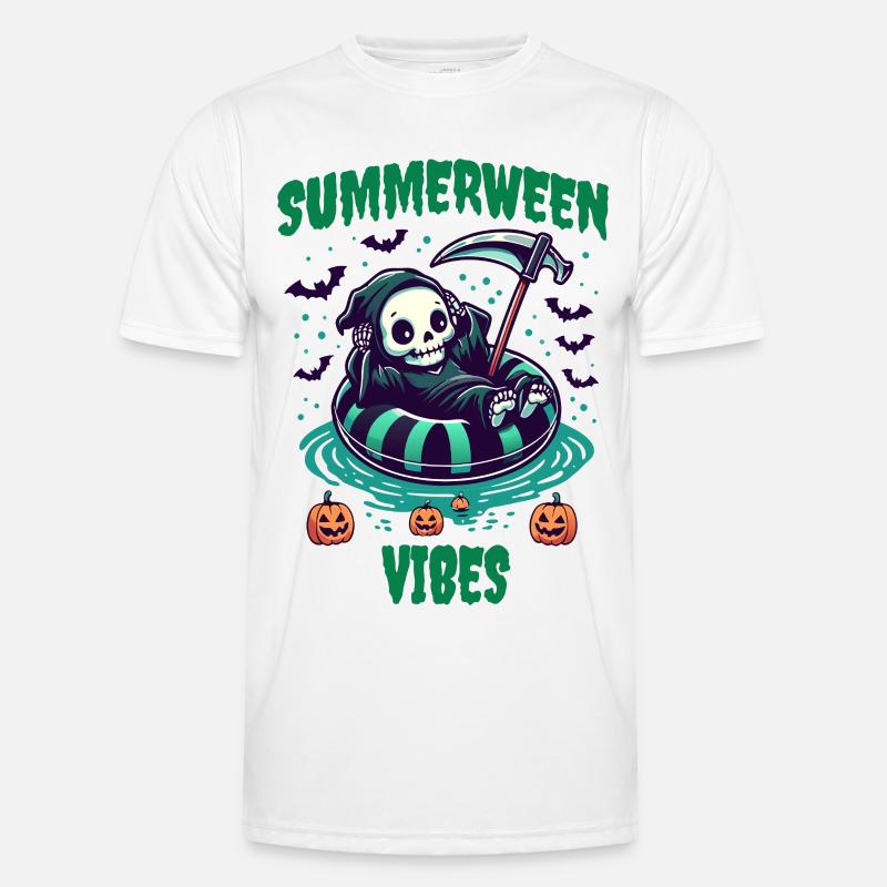 Summerween Vibes – Reaper Relaxed - Men's Functional T-Shirt - white