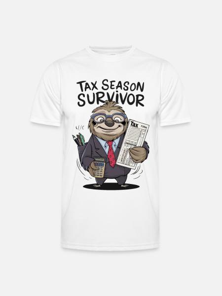 Steuersaison Überlebender - Männer Funktions-T-Shirt - Weiß