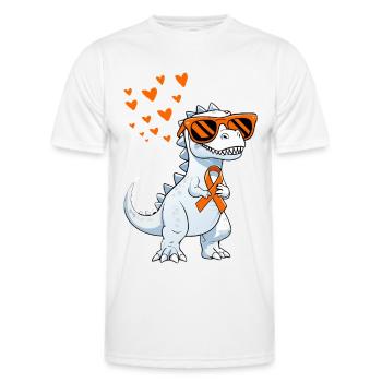 Multiple Sklerose Bewusstsein Unterstützung - Männer Funktions-T-Shirt - Weiß - Vorne - AI Model Male 178 dark (178cm)