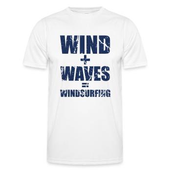 Windsurfer - Männer Funktions-T-Shirt - Weiß - Vorne - AI Model Male 178 dark (178cm)