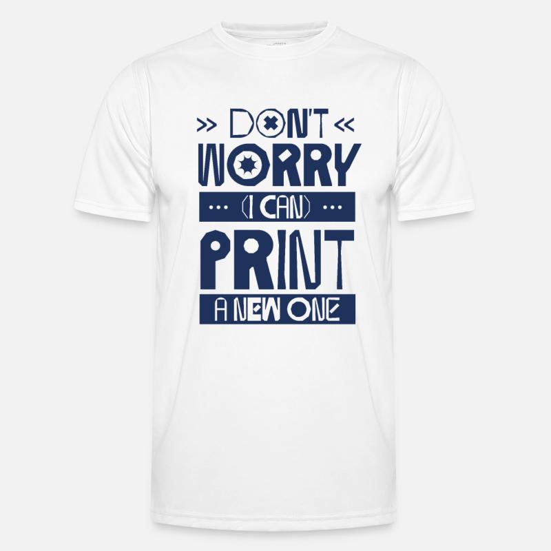 3D Printing Printer 3D - Men's Functional T-Shirt - white