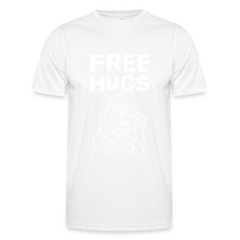 Étreintes brésiliennes gratuites - T-shirt sport Homme - blanc - Devant - AI Model Male 178 dark (178cm)