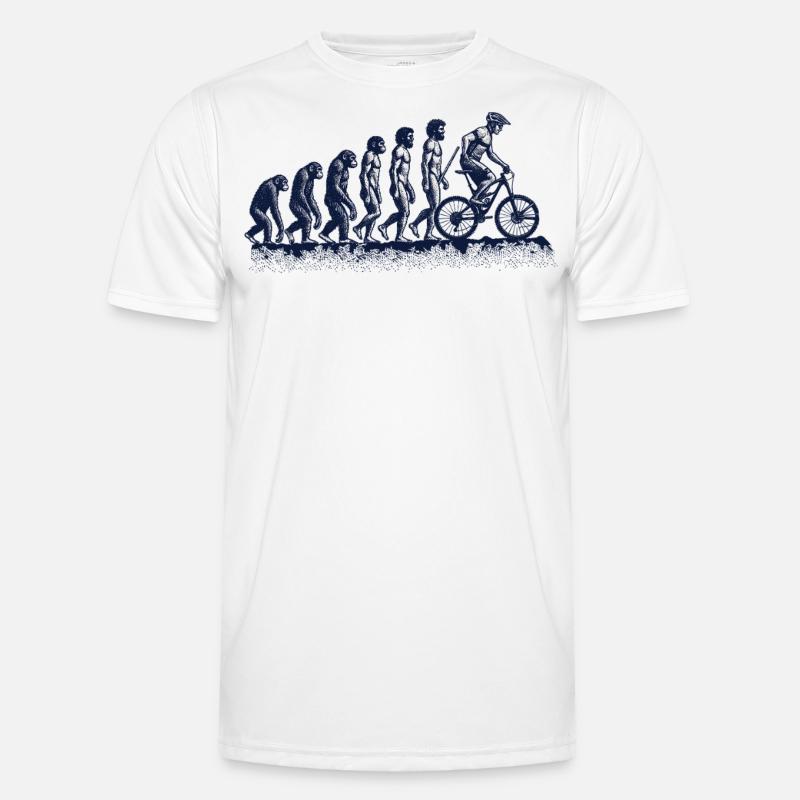 Evolution Vom Affen Zum Fahrradfahrer Männer Funktions-T-Shirt