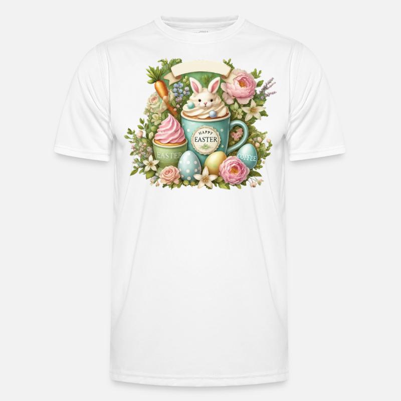 Osterhase Kaffeetasse Happy Easter Männer Funktions-T-Shirt
