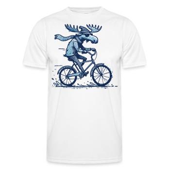 Cykelelgdesign til landevejscykelelskere med stil - Funktionsshirt til herrer - hvid - Foran - AI Model Male 178 dark (178cm)