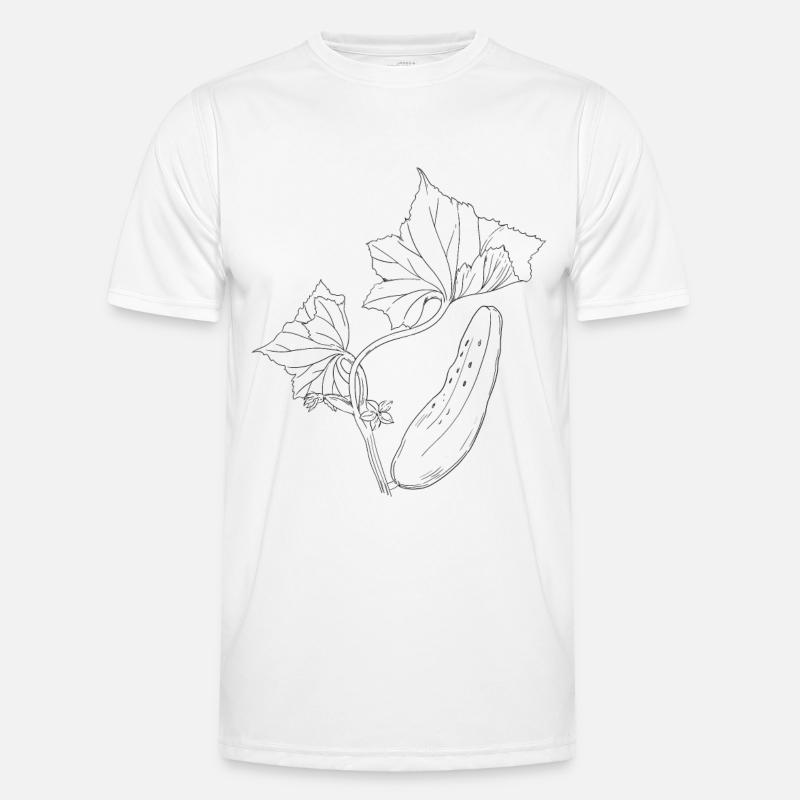 Idée de cadeau de jardin de légumes de concombre T-shirt sport Homme