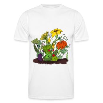plantes jardin légumes fruits nature idée cadeau - T-shirt sport Homme - blanc - Devant - AI Model Male 178 dark (178cm)