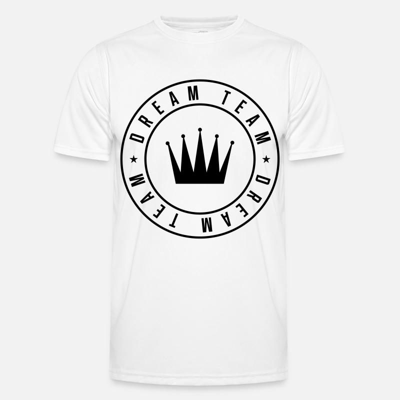dream team krone circle - Men's Functional T-Shirt - white