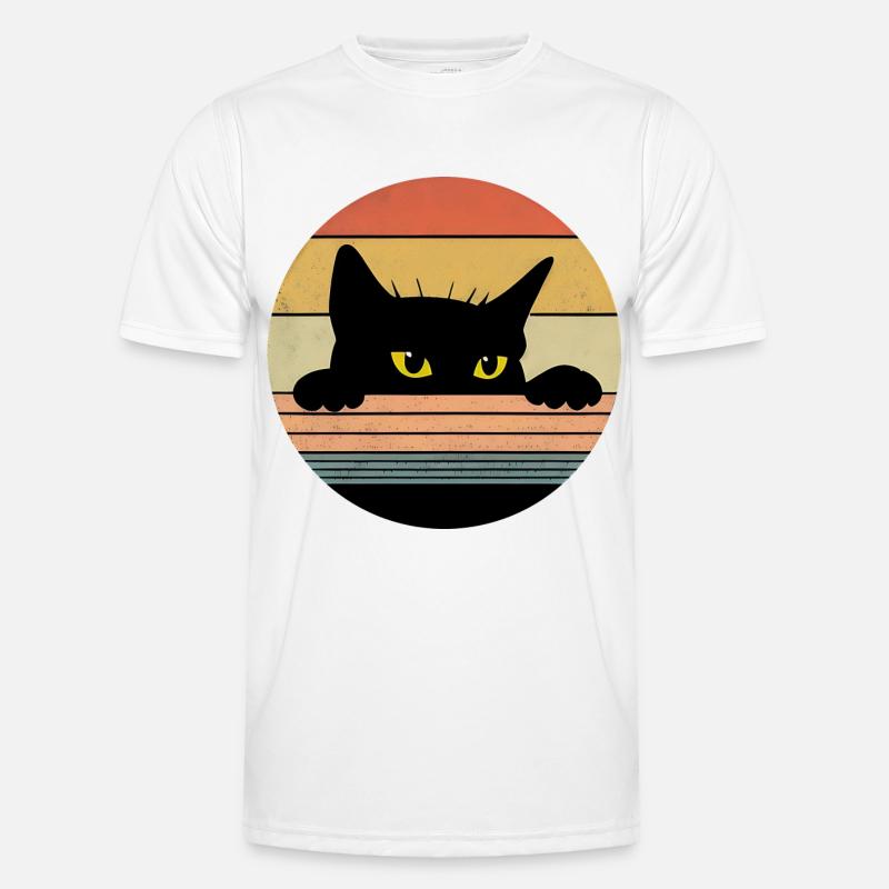 Katze - Männer Funktions-T-Shirt - Weiß