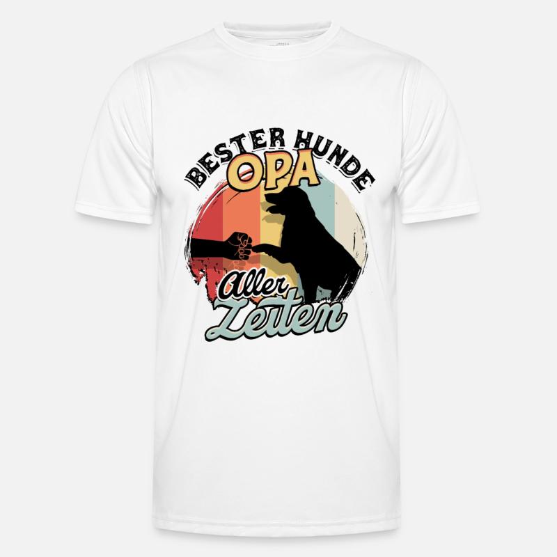 Bester Hunde Opa Aller Zeiten Hundeopa Geschenk Männer Funktions-T-Shirt