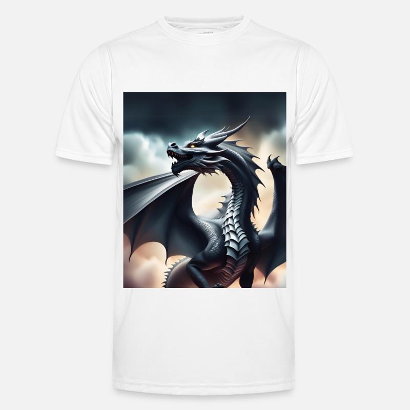Grauer Drache Männer Funktions-T-Shirt